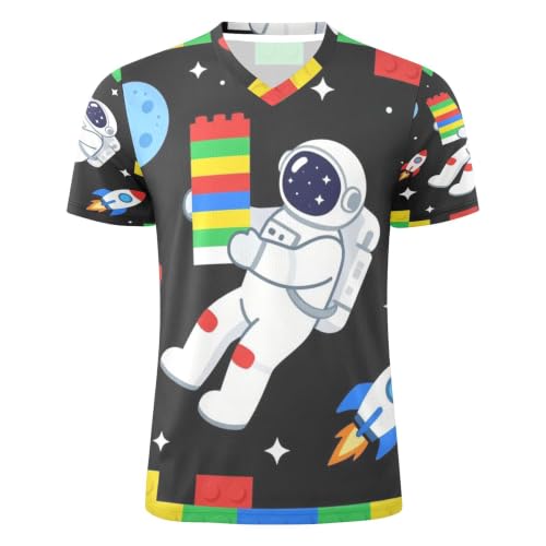Maillot de football unisexe pour adultes et jeunes en tissu respirant bleu