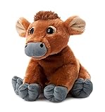 The Petting Zoo, Lash'z Cow Stuffed Animal, Gifts for Girls, Brown Cow Plush Toy 12 inches