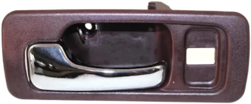For Honda Accord 1990-1993 Door Handle Driver and Passenger Side Pair Front Interior Red Bezel W/Chrome Lever W/Door Lock Hole All Submodels Sedan HO1352111, HO1353111 | 72165SM4003ZD, 72125SM4003ZD