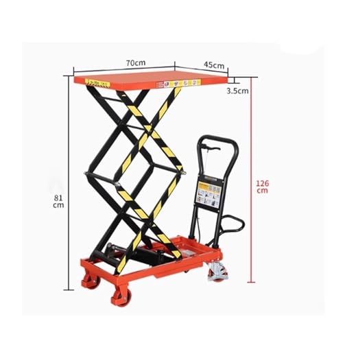 Hydrauliczny ręczny wózek nożycowy, platforma do łatwego transportu i przenoszenia dużych obciążeń, trwały materiał dla zwiększonej stabilności i wydajności
