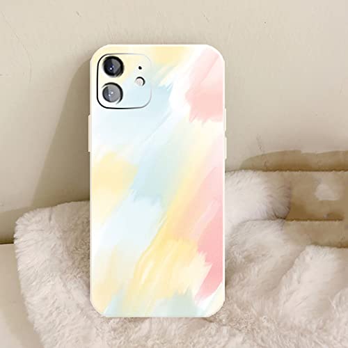 Coque de téléphone Arc-en-Ciel housse silicone souple iPhone 11 Pro Max 13 12 Mini 7 8 Plus X XS XR Blanc
