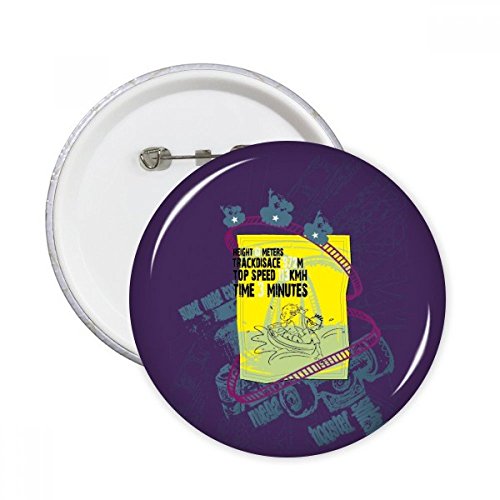 Cadeau de parc d'attractions original badge bouton pour fan de manèges