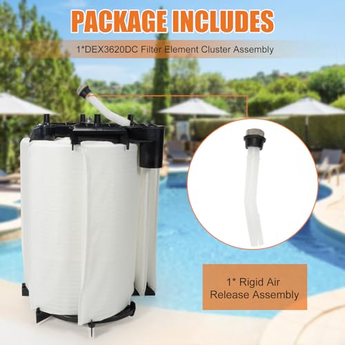 Dilomber DEX3600DC Pool Filter Element Cluster Complete Grid Assembly Replacement DE Grid Assembly for Hayward 36 Square Foot Pro Grid Perma Glass-XL DE3620 Series Cartridge Filter #DEX3620DC