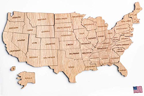 puzzle USA map United States of America Laser Reduce Puzzle, 50 state USA