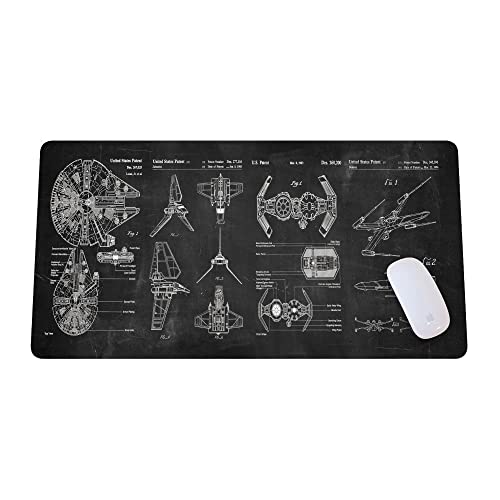 Raumschiff Weltraum-Mauspad, Sci-FI-Steuerkonsole Display Schreibtischmatte, großes Mauspad für Schreibtisch, Gamer-Mauspad, Laptop-Pad-Matte, Spielzubehör,...