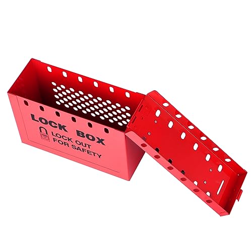 RealPlus SAFELockout Caixa de identificação portátil LOTO Group Lockout, capacidade para 12 cadeados