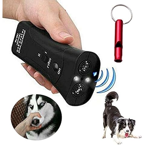 LYPER 3-in-1 Dog Training-Bark Control Device Dog Stop Bark Device Pet Gentle Trainer with Extra Whistle,Friendly Behavior Training Tool, Handheld Ultraso Sound Sonic Bark Deterrents Silencer Cover