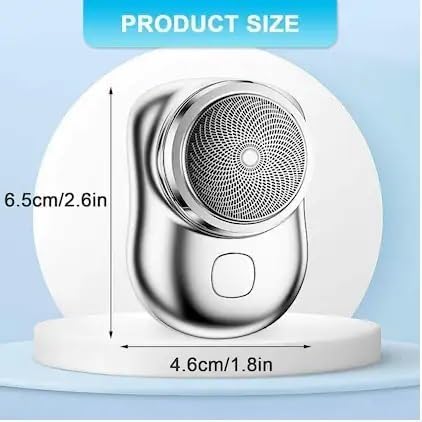 Image of Ultimate Mini-Shave Portable Electric Razor USB Rechargeable, Pocket Size Shaver For Men & Women One-Button Ease For Home, Car, Travel (Multicolour) - Pack Of 1