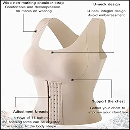 Bra - 3-in-1 Waist Trainer Bra, 3-in-1 Waist Buttoned Bra Shapewear, Waist Trainer Bra 3-in-1 (Black