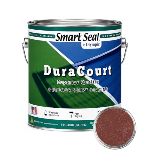 Kelley Technical Coatings Duracourt - Tile Red - 1 Gallon - Outdoor court coating for tennis, pickleball, basketball and volleyball courts.