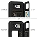 TORU CX PRO Galaxy A7 2017 Wallet Case with Hidden ID Slot Credit Card Holder Hard Cover & Mirror for Samsung Galaxy A7 (2017) - Matte Black