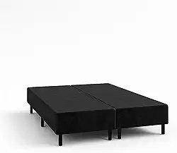 Cama Box Queen 198cm Quarto Veludo Liso Luxo Bipartida