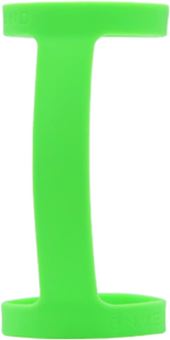 One Size Fit All Water Bottle Holder - Durable Silicone Band Holder Strap, Comfortable Drop Protection. Anti Slip for Running, Hiking, or Walking (Blank, Lime Green)