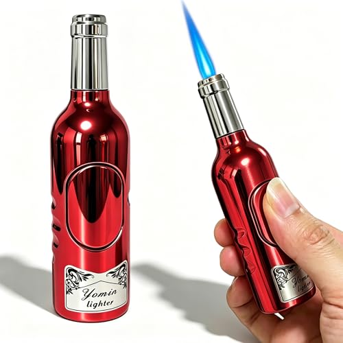 Encendedor soplete diseño botella de vino rojo