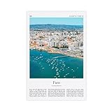 Faro - Póster fotográfico real de Faro con impresión en color, póster de viaje, regalo del Algarve, Portugal, impresión de ciudad, arte de pared, lienzo decorativo, sin marco, 61 x 91 cm
