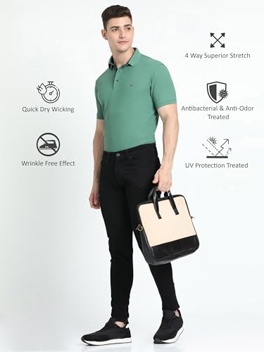 Image of STELLERS Men's Premium Polo T-Shirt Wrinkle Free Quick Dry Soft and Feather Touch Feel Regular Fit