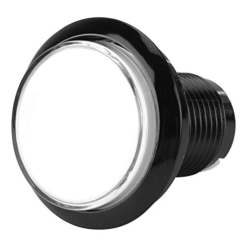 5v 100mm Dome Shaped Jumbo LED Illuminated Self resetting Push Button Switch for Arcade Game Projects, Music DIY Projects Mame DIY Projects Red Color(White)