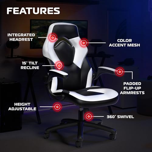 Image of RESPAWN 3085 Gaming Chair, Ergonomic Office Chair, Headrest, Flip-Up Arms