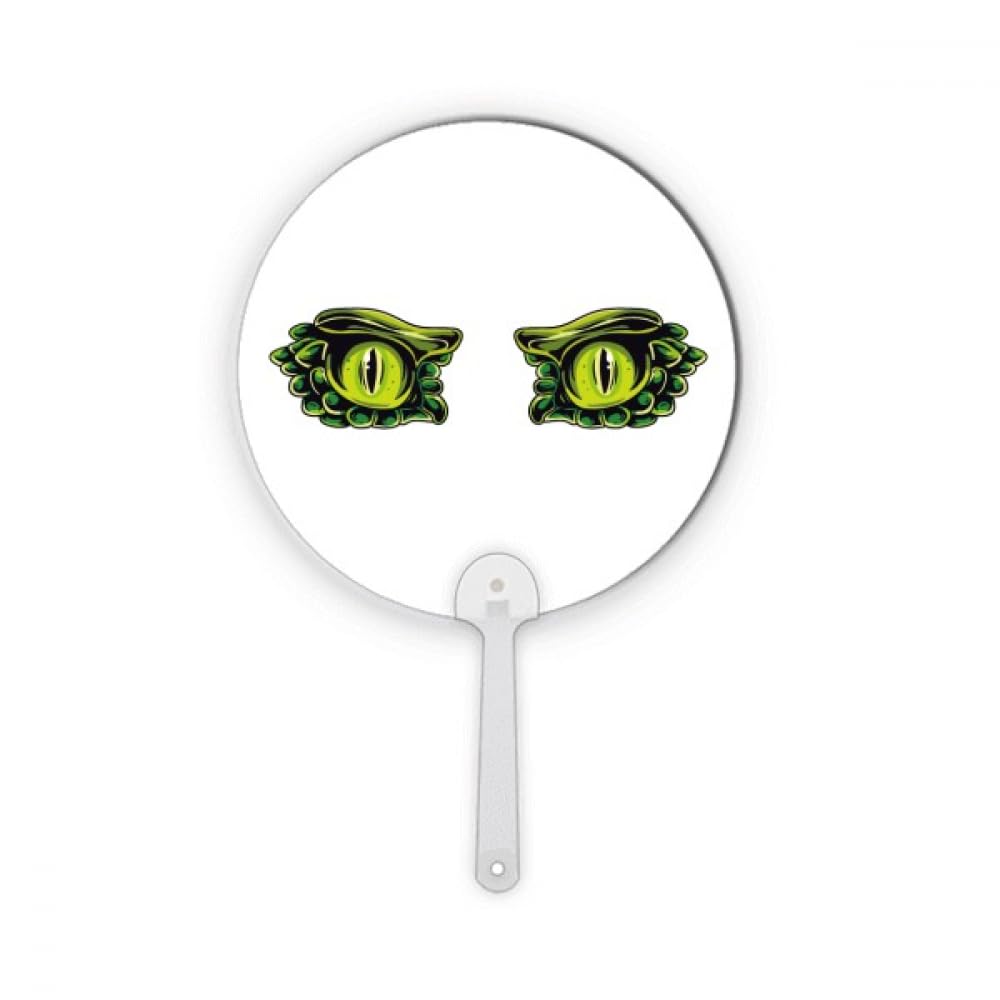 Fan portable rond en plastique avec décoration œil de monstre dessin animé