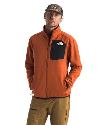 Image of THE NORTH FACE Men's Crest Full Zip Jacket | Water Repellent Fleece Coat, Double Layer Stand Collar & Zip Hand Pockets
