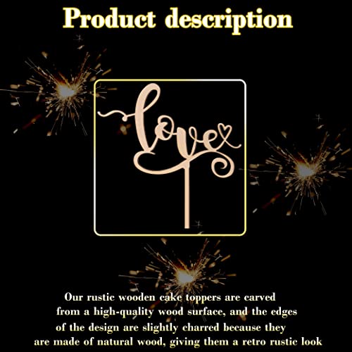 Love Cake Topper Hand Lettered By Letters To You - Wedding Smash Cake Topper, Wood Birthday Decoration For Photo Booth Props, Perfect For Bridal Shower/ Engagement/ Anniversary/ Wedding Party #TOP7