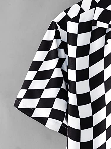 Milumia Men's Floral Button Down Hawaiian Shirt Lapel Neck Short Sleeve Aloha Beach Shirts4