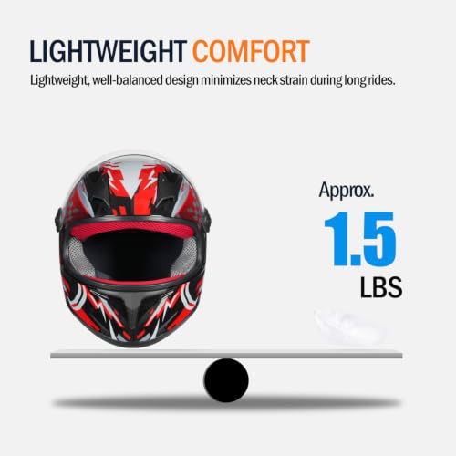 Image of Kids Motorcycle Helmet Full Face DOT Approved