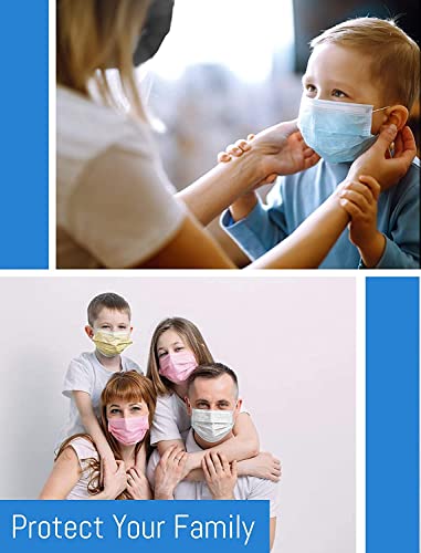 Orzly Disposable Face Masks Pack of 50 Assorted Colours for 3-ply - Breathable Mouth Covering for Adults and Kids - Colourpop Edition - Image 8