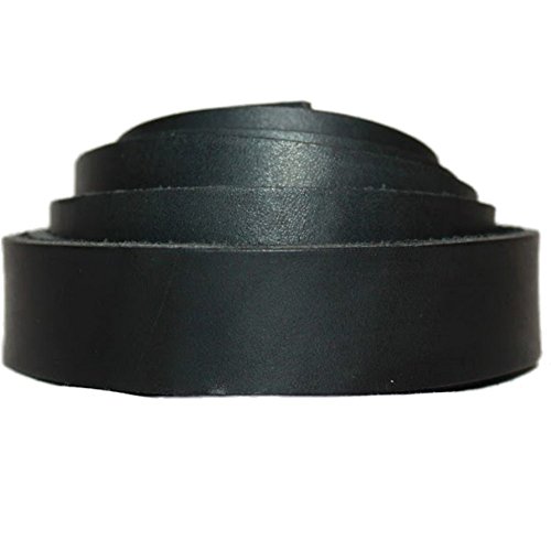 Tofl Genuine Top-Grain Leather Strap | 72 Inches Long | 1 Inch Wide | 9/64 Inch Thick (8-9 Oz) | 1 Leather Strip For Diy Arts & Craft Projects, Clothing, Jewelry, Wrapping | Black #TOP3