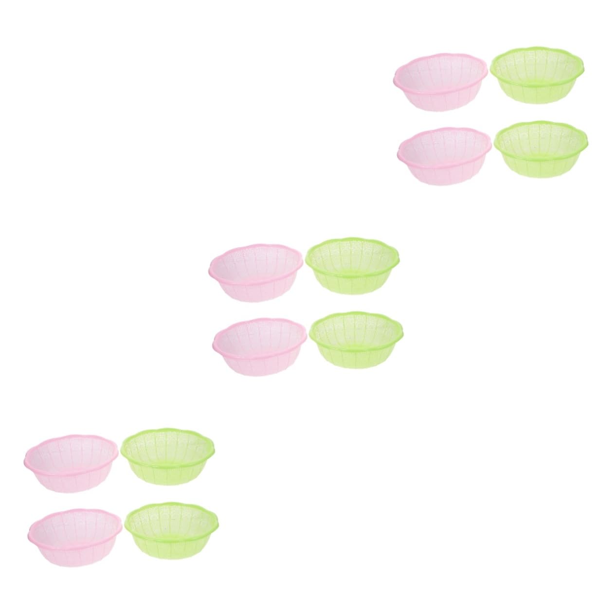 PRETYZOOM 12pezzi Scolapasta Plastica Per Lavare Riso Frutta e Verdura Utensili Multifunzionali Per Cucina Colore Casual