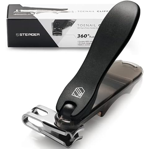 Toenail Clippers, Easy Angle Nail Clippers Toenail Care Steinder® Rotation 360 Rotafor Senior Finger Nail Clippers for Men Ingrown Nail and Easy use for Senior(Toenail Clippers) Cover