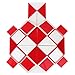 Mipartebo Magic Snake Cube Twist Puzzle 72 Wedges Large Size Twist Fidget Snake Toys Gift Party Favors for Kids Adults Teens Red