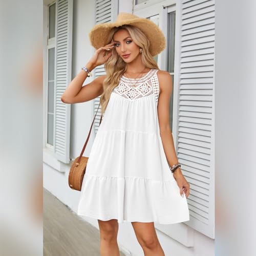 Robe d'été bohème chic avec finitions dentelle et dos nu - 5