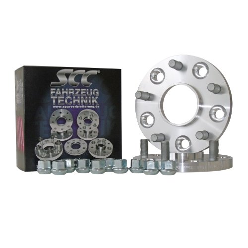 SCC Spurverbreiterungen Spurplatten 2x20mm 5x108-14179S kompatibel mit Ford C-Max Focus Kuga Mondeo TRANSIT