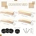 Yerliker 6 Pcs Derby Car Kit Includs Basic Blocks with Wheels and Axels Pinewood Car Kits for Family Gatherings