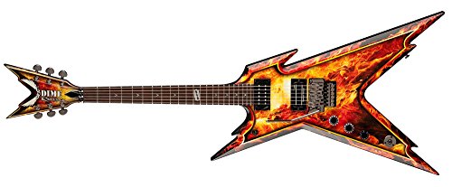 Dean Razorback Explosion Graphic Solid Body Left Handed Electric Guitar with Case