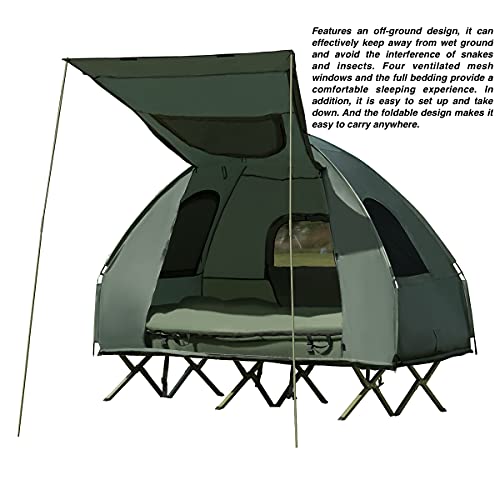 Carpa portátil para 2 personas con colchón inflable y bolsa miniatura 2
