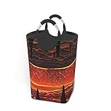 lave linge hotpoint 11kg avis  MNXOIA Panier à Linge Hot Cave avec Panier à Linge Pliable Lava avec poignées, Sac fourre-Tout Portable 50L