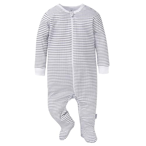 Image of Gerber baby-girls Baby Unisex 2-pack 2-way Zip Textured Sleep 'N Play