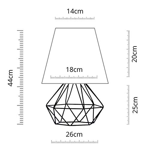 Abajur cabeceira cama Preto Criado Mudo