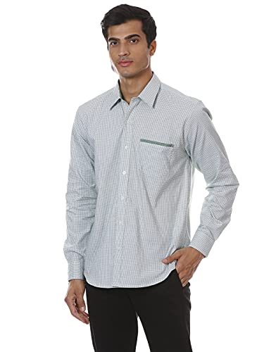 Image of SHIRT THEORY Blue Check Cotton Full Sleeves Casual Shirt for Men II Premium Cotton Shirt II Stylish Shirt for Men II Exclusive Men Casual Shirt II Luxury Shirts ||
