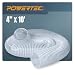 POWERTEC 70111 Heavy Duty 4-Inch x 10-Foot PVC Flexible Dust Collection Hose, Clear Color