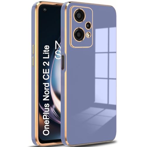 Image of TheGiftKart Thermoplastic Polyurethane Luxurious Golden-Plated Back Cover Case for OnePlus Nord CE 2 Lite 5G|Raised Lips for Camera & Screen Protection|Shockproof Back Cover for OnePlus Nord CE 2 Lite