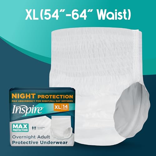 Image of Inspire Adult Diapers Women or Men - MAX Absorbency | Our Most Absorbent and Dry, Incontinence Underwear for Women or Men | Leak Proof Diaper Overnight or Daytime for Heavy