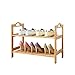 Stojaki na buty, drewniany organizer - 3 poziomy-12 par butów - wielofunkcyjna półka do przechowywania - dobra do korytarza salonu sypialni (kolor: 2 poziomy, rozmiar: 50 cm)