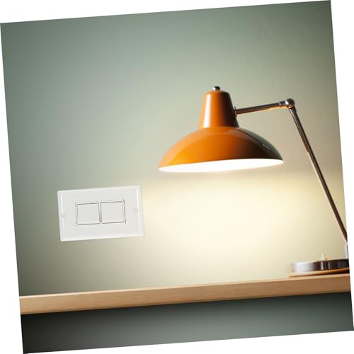 Interruptor de Luz Doble de 10A con placa de cubierta clara de hierro y ABS 4