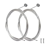 2 Stück Fahrrad-Bremszug Set 1,5mm x 1700mm Edelstahl-Innenkabel Ersatz Bremsinnenkabel für V-Brake, Felgenbremse, mechanische Scheibenbremse Für MTB, Rennrad, Citybike Inkl. Endkappen