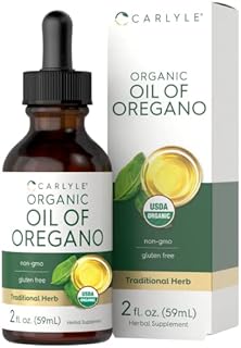 Carlyle Organic Oil of Oregano | 2 fl oz Liquid | Vegan, USDA Certified | Non-GMO, Gluten Free Drops