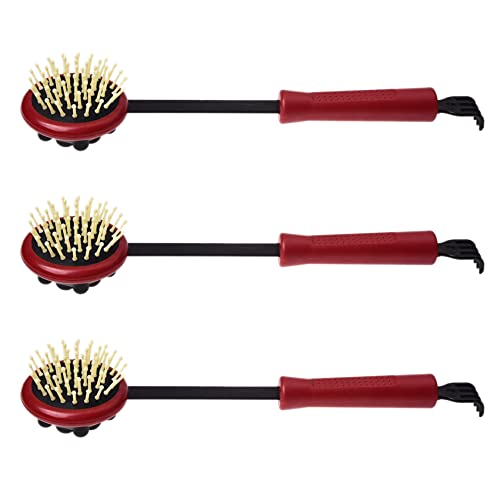 KTELI 3pcs 17.5 inch Long Plastic Back Knock Scratcher Relaxing Massage Hammer