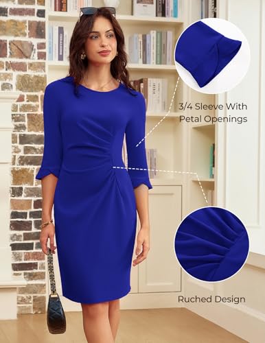 Image of GRACE KARIN Work Dresses for Women 3 /4 Sleeve Sheath Business Dress